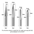 thumbnail image 2 of Router Bits Set 1/4 , Engraving Wood Carving Router Bit 6mm & 4mm, V-Groove, Profile Bit, Tungsten, 2 of 5