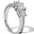 thumbnail image 3 of Pompeii Princess Cut Diamond Engagement Ring 3-Stone 1 1/2ct 14k White Gold (H/I,I1), 3 of 3