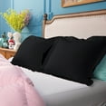 thumbnail image 5 of Ntbay 2 Pack Double Brushed Microfiber Standard Pillow Shams with 2" Flange, Wrinkle, Fade, Stain Resistant Sham, 20"x26", Black, 5 of 5