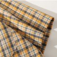 thumbnail image 4 of Leesechin Men's Short Sleeve Shirt Plaid Flannel Shirt, Button Down Casual Shirts Vest Shirt Yellow M, 4 of 7