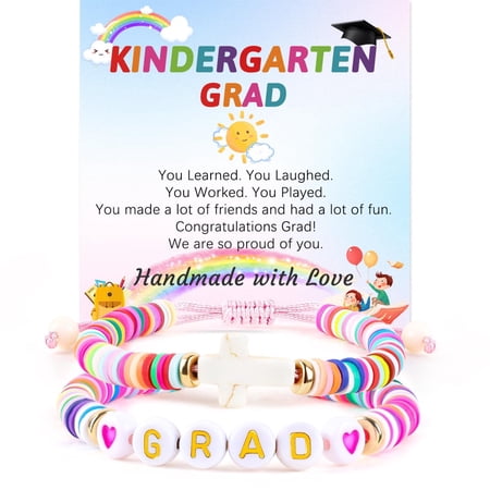 2026 Graduation Gifts for Her, Grad Bracelet with Card & Present Box, Ideal Graduation Gift for Daughter Granddaughter Niece Students