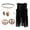 Black, variant on 5 Pcs/Set Women Vest with Headband Sunglasses Necklace And Earrings Tassel Cardigan Waistcoat Retro 60s 70s Dance Party Disco Costume Halloween Cosplay Clothes