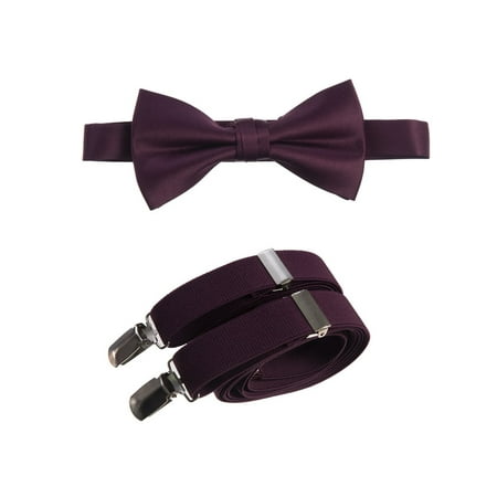 

Bow Tie and Adjustable Stretch Suspender Sets in Assorted Colors and Sizes