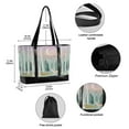thumbnail image 2 of FORMRS Canvas Laptop Tote Bag for Women with 15.6" Computer Compartments Shoulder Handbag, Green Deer, 2 of 7