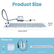 Baellsa Portable Spa Bubble Bath Mat, Full Body Bubbling Bath Mat with Remote & Pillow, Electric Air Pump & Adjustable Bubble Settings
