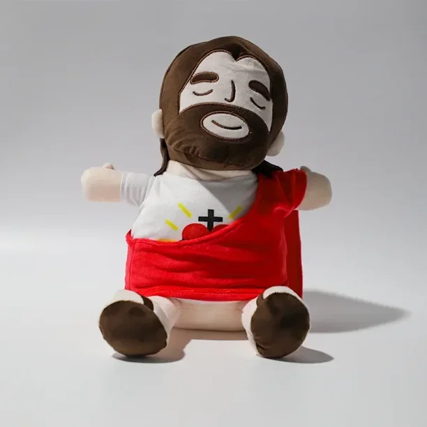 Muñeco de peluche religioso de 40 cm con diseño de Jesús que respira, figura de anime, compañero relajante, música relajante para que el bebé duerma, regalos de Navidad, juguetes para niños