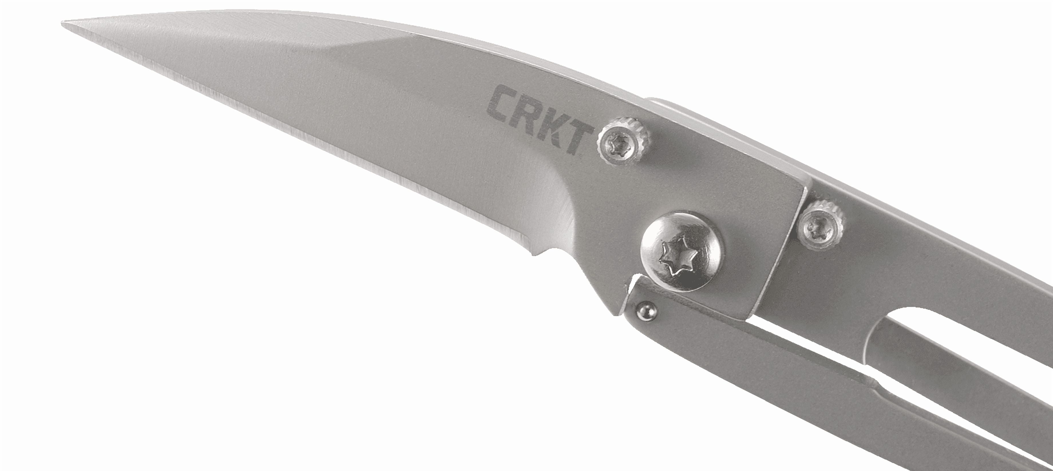 CRKT Delilah's P.E.C.K. Everyday Carry EDC Pocket Folding Knife with Frame Lock: Stainless Steel Plain Edge Blade, Stainless Steel Handle, Pocket Clip, 5520