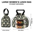 thumbnail image 5 of Pioneer Flower Drawstring Lunch Bag Women - Drawstring Lunch Bag Insulated for Work Office - Stain-Resistant Large Lunchbags for Women with Multi-Pockets, 5 of 6