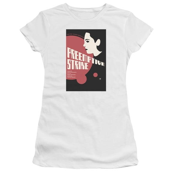 Star Trek Tng Season 7 Episode 24 Junior Women's Sheer T-Shirt White