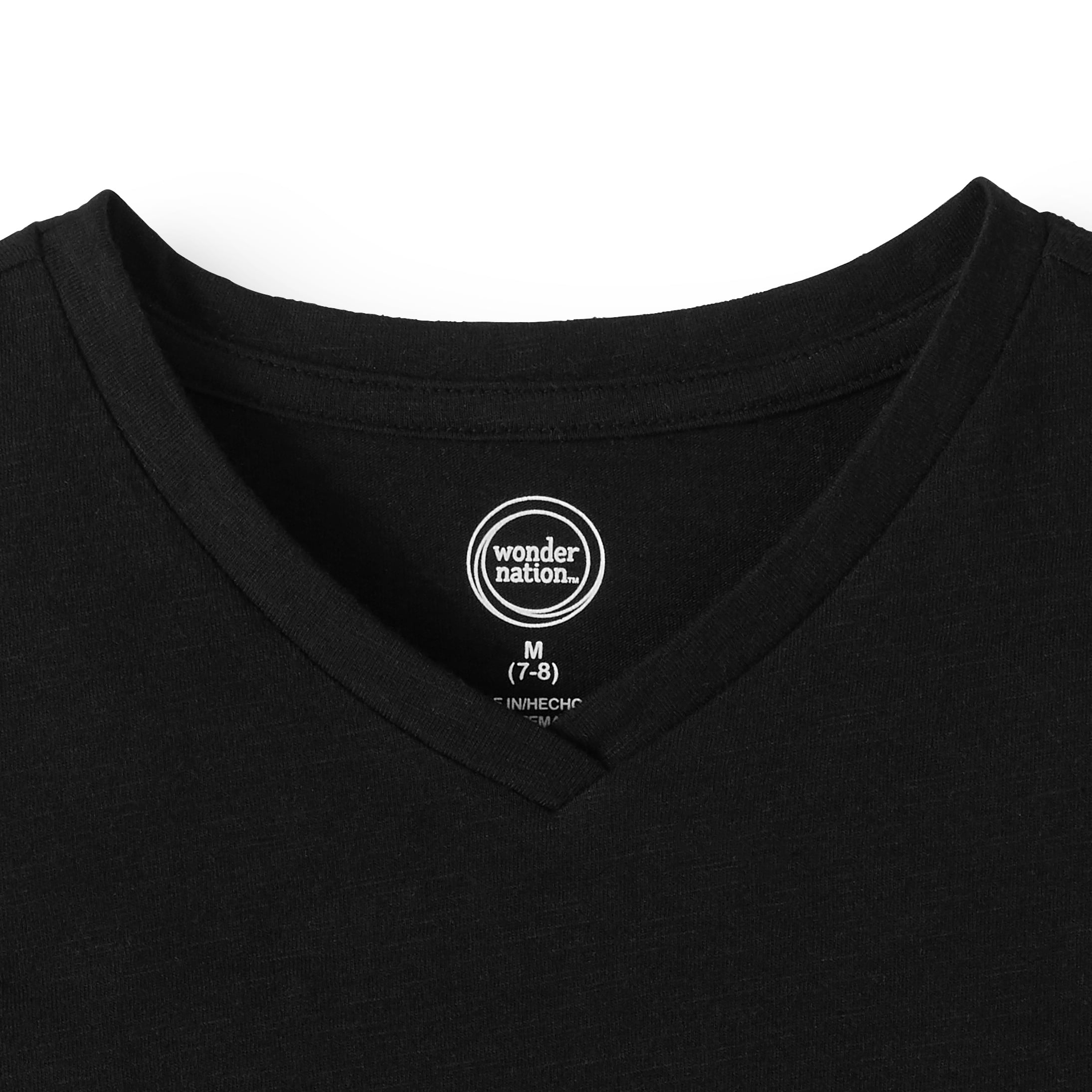 ★GENERAL IDEA★ Essential Easy V-Neck T-Shirt BLACK WBD3L01 V-Neck Short Sleeve Tee (Little Girls & Big Girls) - Walmart.com