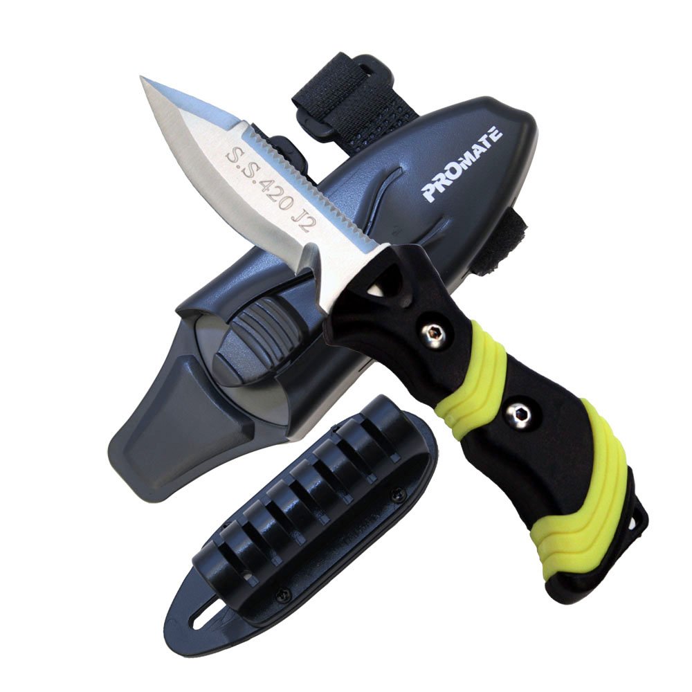 Promate Point Tip BC Dive Knife (3 In Blade) KF270Yellow Walmart
