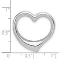 thumbnail image 4 of Finest Gold 14K White Gold Heart Hollow Pendant Slide Pendant, 4 of 4