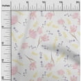 thumbnail image 1 of oneOone Viscose Jersey Rose Pink Fabric Leaves & Flower Sewing Fabric By The Yard Printed Diy Clothing Sewing Supplies 60 Inch Wide, 1 of 5