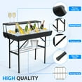 thumbnail image 4 of Folding Ice Table, Party Cooler, Table with Drain, Party Table, Cooler Table, Fishing Cleaning Table, with Detachable Matching Skirt (Black), 4 of 8