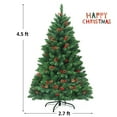 thumbnail image 2 of Gymax 4.5FT Pre-Lit Christmas Tree Hinged Artificial Tree Indoor w/ LED Lights, 2 of 10