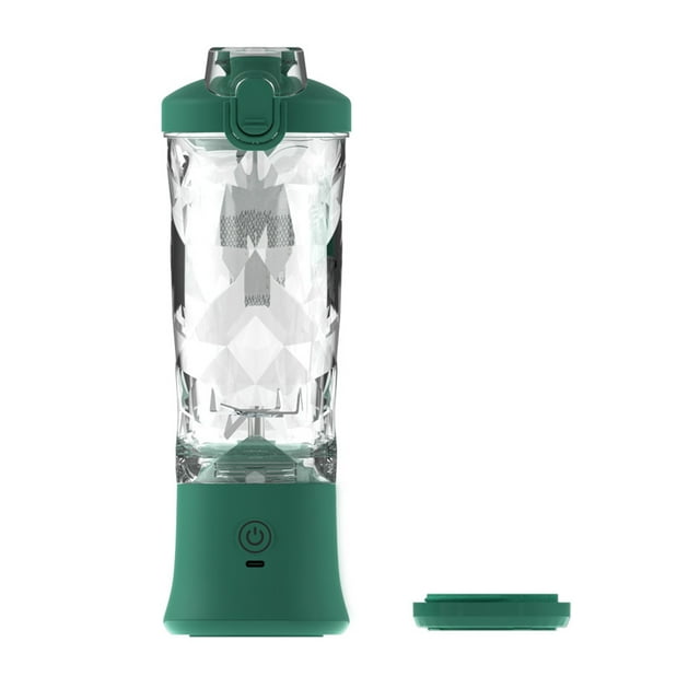 Advancent Mezclador de frutas con carga USB para PC, licuadora portátil de alta capacidad portátil y multifuncional de 600ml Electrodomésticos verde oliva 4000 mAh/7.4 V