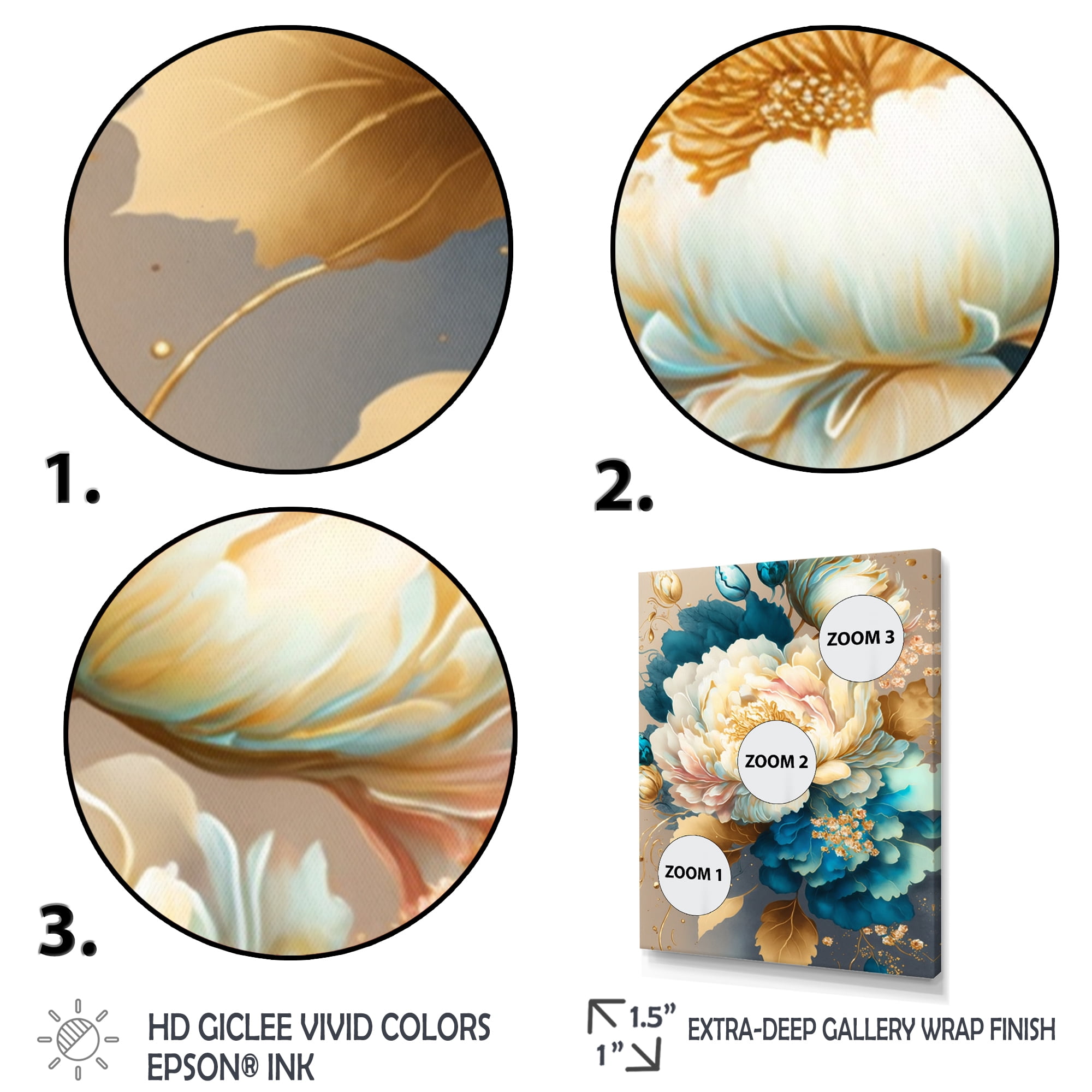 Designart Vibrant Floral Bunch II Canvas Wall Art