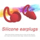 thumbnail image 5 of Tapones para los oídos de silicona Aislamiento acústico Anti ruido Tapones para los oídos para dormir (Rojo) Tmvgtek Deportes acuáticos, 5 of 9