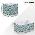 thumbnail image 2 of Foldable Fabric Storage Bin Home Cubes Clothing Organizer Bins Large Collapsible Box Basket for Home Organizer Pastel Blue Shape Pattern, 2 of 7