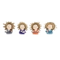 thumbnail image 2 of Juego de 4 estatuas de monjes de Buda Zulema Estilo Chino Resina 7 cm, 2 of 8