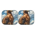 thumbnail image 5 of Lsque Blue Sky White Cloud Eagle 2 PCS Windshield Sun Shade | CarFoldable Window Covers | Car Accessories Reflect UV for Universal Cars SUV Truck | Small, 5 of 7