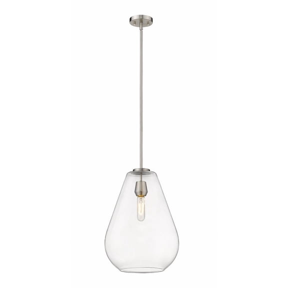 1 Light Pendant In Urban Style 12 Inches Wide By 16.75 Inches High-Brushed Nickel Finish Z-Lite 488P12-Bn