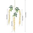 thumbnail image 3 of Artificial Fake Wisteria Vine Hanging Silk Flowers Home Wedding Party Decoration (26pcs, Champagne), 3 of 5