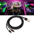 thumbnail image 4 of 6.35mm 2  To 2 TRS Stereo Cable, Double Layer Shielding Two Way Gold Plated Plug  To TRS Cable Noise Reduction  For Power, 4 of 8