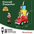 thumbnail image 4 of 12ft Height Outdoor Christmas Decorations with LED Lights, Christmas Inflatable Santa Claus in Car Full of Presents, Christmas Blow Up Yard Decorations for Yard, Lawn, Garden, 4 of 9