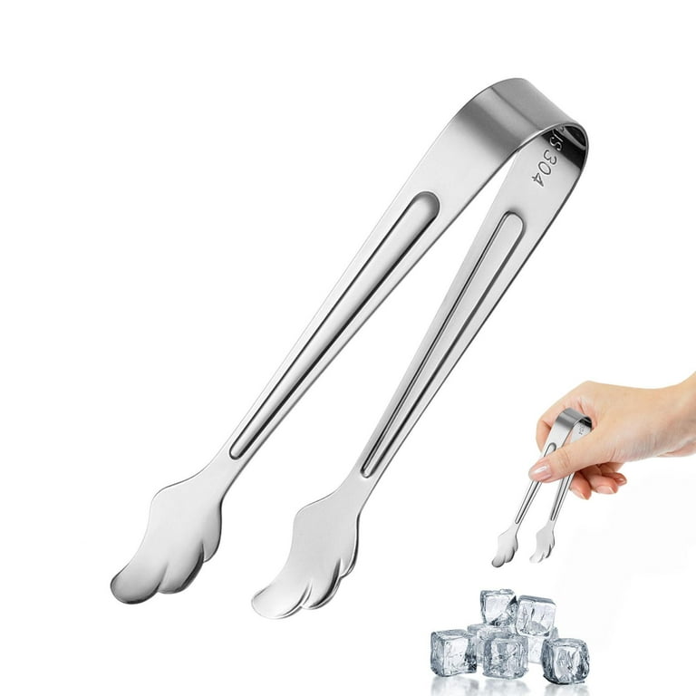 2pcs Mini Serving Tongs, Kitchen Tongs, Sugar Tongs And Small Ice Tongs,  Catering Utensils, 304 Stainless Steel Tongs, Heavy Duty (4.5-inch  Appetizer Tongs)