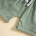 thumbnail image 6 of REDARER Toddler Boys Girls Short Sleeve Solid Hooded T Shirt Tops Shorts Outfits,6-12 Months, 6 of 7