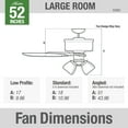 thumbnail image 5 of Hunter 52 inch Indoor Ceiling Fan with LED Lights and Pull Chain - Brass Ceiling Fan, Standard Mount, 5 Blades, For Bedroom, Living Room, or Kitchen, Quiet - Studio Series 53063, Antique Brass, 5 of 18