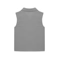thumbnail image 4 of JUMEYU Girls Tops Summer Girls' Summer Tank Top Round Neck with Bow Ties and Back Cutouts Size 15-16 (Grey,15-16 Years), 4 of 5