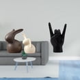 thumbnail image 2 of CarpNettore Porcelain Bunny Statue and Creative Hand Gesture Sculpture Set for TV Stand Cabinet Garden Apartment Bedroom Restaurant Decor Easter, 2 of 8
