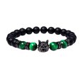 thumbnail image 2 of Kiplyki Natural Eye Volcanic Stone Bracelet Leopard Micro Inlaid Zircon Men's Anxiety Bracelet Bracelet, 2 of 6