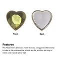thumbnail image 4 of Unique Bargains 60 Pcs Acrylic Heart Rhinestone 15mm Flat Back Plastic Gems for Jewelry Making, Olive Green, 4 of 5