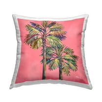 Stupell Industries Bondi Palms on Pink Decorative Printed Throw Pillow Design by Paul Brent.