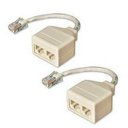 Cat5 Splitter - IC Network 120 6513 Network Pair Splitter, 10base-t, Cat5, 2 Pack