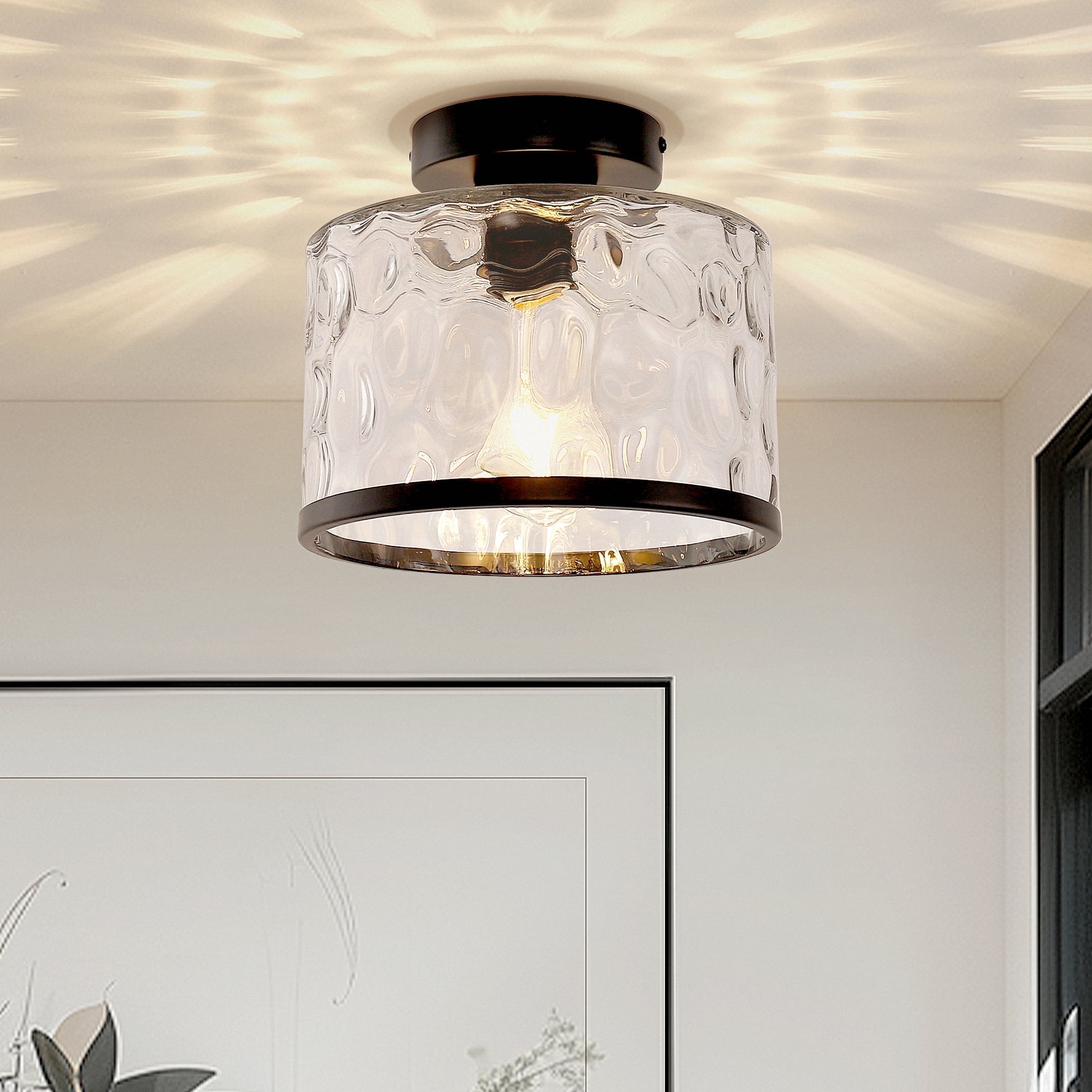 11.8 Inch Dimmable LED Flush Mount Ceiling Light - Gold Round Fixture With 5 CCT Options 2700K-6000K