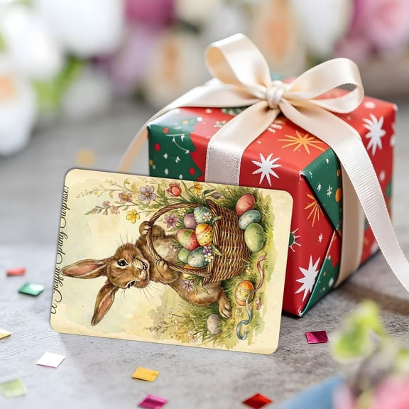 18 Pcs Vintage Easter Cards Bulk Bunny Rabbit Easter Postcards 4 x 6 Inch Antique Retro Greeting Cards Set for Friends Family Party Supplies(Rabbit Pattern)