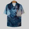thumbnail image 3 of Johnny Depp Casual Short Sleeve Shirt Lapel Collar Shirt Summer Beach Shirt 7XL, 3 of 8