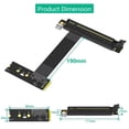 thumbnail image 4 of Adapter cable M.2 NVME to PCIE X16 adapter graphics card extension cable 90 degree PCI Express 3.0 16X to, 4 of 5