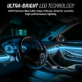 thumbnail image 6 of (2 pack) TYPE S - Infinite Glow Blue LED Ambient Lighting - Car LED Strip Lights, Light Sync Technology, 3M Adhesive, Trimmable, 12V, 2 x 12" Blue Strips, 24 inches, 6 of 15