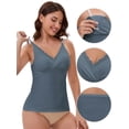thumbnail image 3 of DARING DIVA Women's Crisscross Nursing Lace Trim Maternity Camisole Tank Tops 3XL Blue, 3 of 6