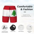thumbnail image 3 of Mens Flag Of Lebanon Swimming Trunks with Compression Liner Beach Quick Dry Swim Shorts, 3 of 6