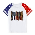 thumbnail image 4 of GERsome Toddler Boys Girls 4th of July Patriotic T-Shirts Kids American Flag Short Sleeve Crewneck Tops USA Flag Stars Stripes Graphic Tee, 3-4 Years, 4 of 4