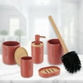 thumbnail image 4 of Terracotta Bathroom Essentials Set with Natural Bamboo - 5 pieces, 4 of 7