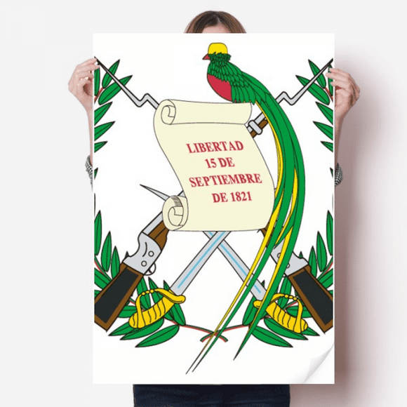 Guatemala National Emblem Country Sticker Decoration Poster Playbill Wallpaper Window Decal
