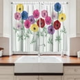 thumbnail image 2 of Ambesonne Anemone Flower Kitchen Curtains, Blooming Summer, 55"x39", Multicolor, 2 of 3