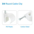 thumbnail image 4 of Uxcell 14mm Dia White Round Cable Clips with Steel Nail 24 Pack, 4 of 5